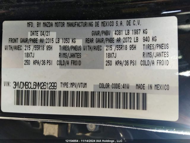 3MVDMBCL6MM261299 Mazda py