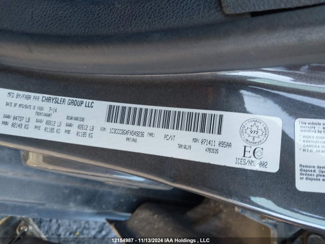 Chrysler 200 2015 1C3CCCBGXFN549236 Image 18