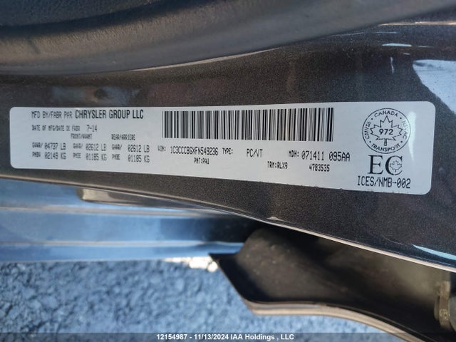 Chrysler 200 2015 1C3CCCBGXFN549236 Image 9