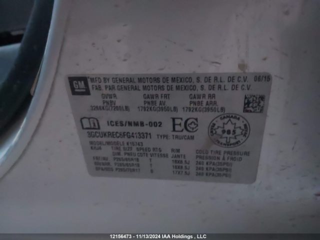 3GCUKREC6FG413371 Chevrolet l83 - vvt, active fuel management, aluminum