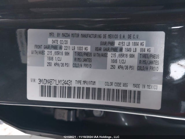 Mazda pe 2020 3MVDMAB71LM124431 Image 18