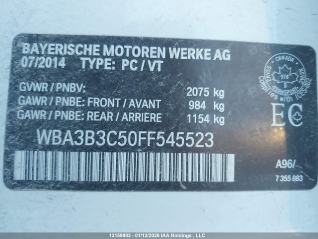 WBA3B3C50FF545523 BMW 328 XI