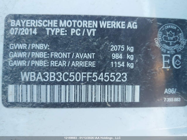 WBA3B3C50FF545523 BMW 328 XI