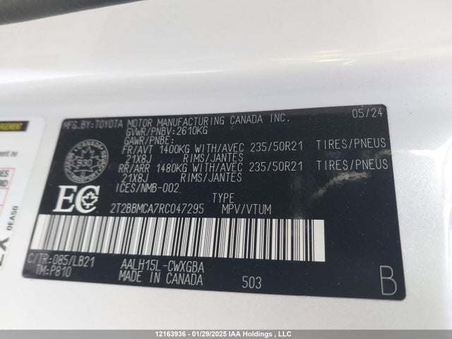 2T2BBMCA7RC047295 Lexus a25a-fxs, 5nm+4nm