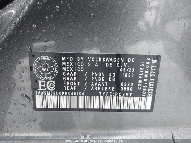 Volkswagen tsi 2023 3VWSM7BU0PM049404 Image 9
