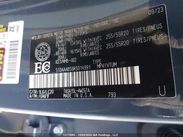 Toyota t24a-fts 2024 5TDAAAB59RS014991 Image 18