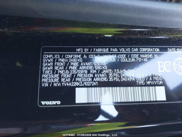 YV4A22RK2J1027241 Volvo b4204ts(hp)