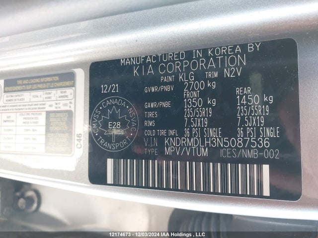 KNDRMDLH3N5087536 KIA t-gdi gamma-ii