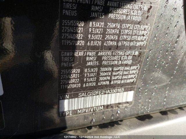 SALGS2FE2HA330163 Land Rover Range Rover