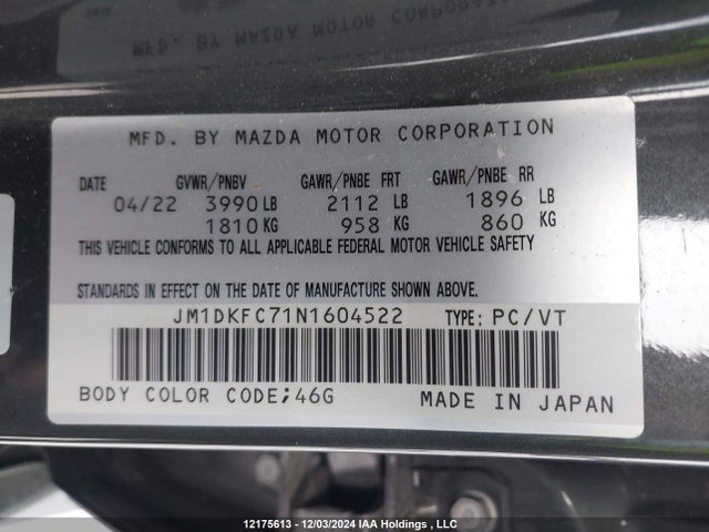 Mazda pe 2022 JM1DKFC71N1604522 Image 9