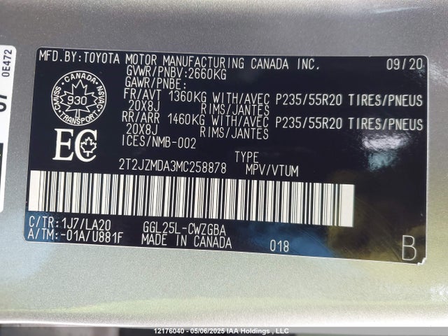 2T2JZMDA3MC258878 Lexus RX 350