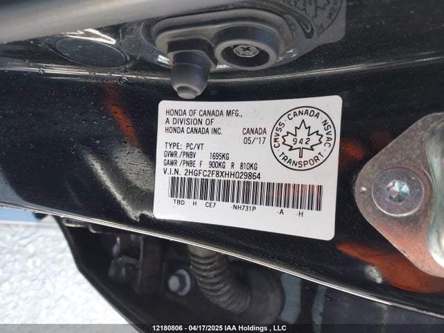2HGFC2F8XHH029864 Honda k20c2