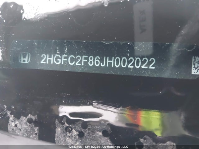 Продажа на аукционе авто 2018 Honda Civic Sedan, vin: 2HGFC2F86JH002022, номер лота: 12183465