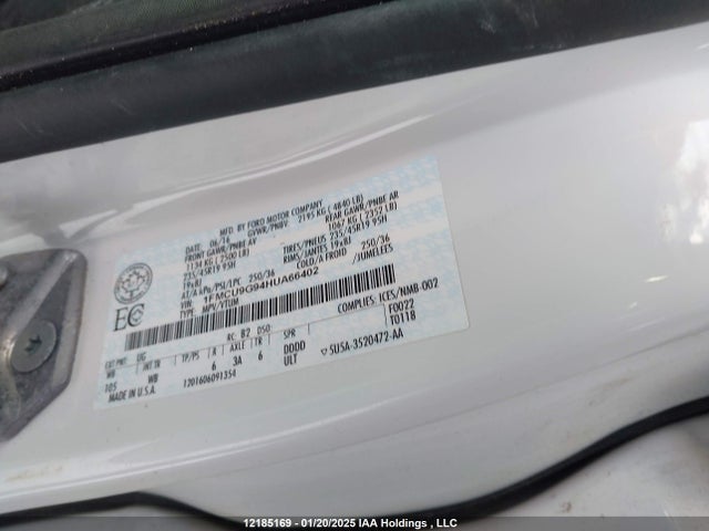 1FMCU9G94HUA66402 Ford 2017