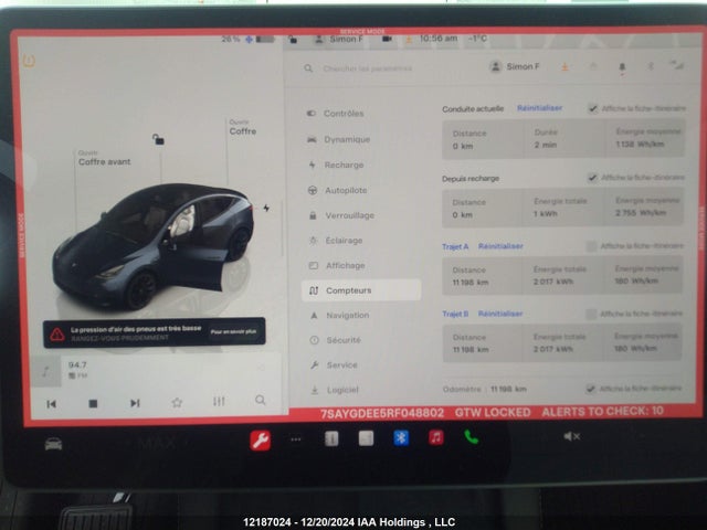 7SAYGDEE5RF048802 Tesla Model Y