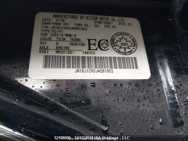 JN1BJ1CR0JW281952 Nissan Qashqai Sl Awd