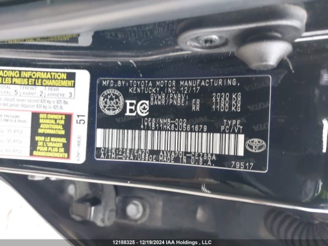4T1B11HK6JU561679 Toyota Camry L/le/xle/se/xse