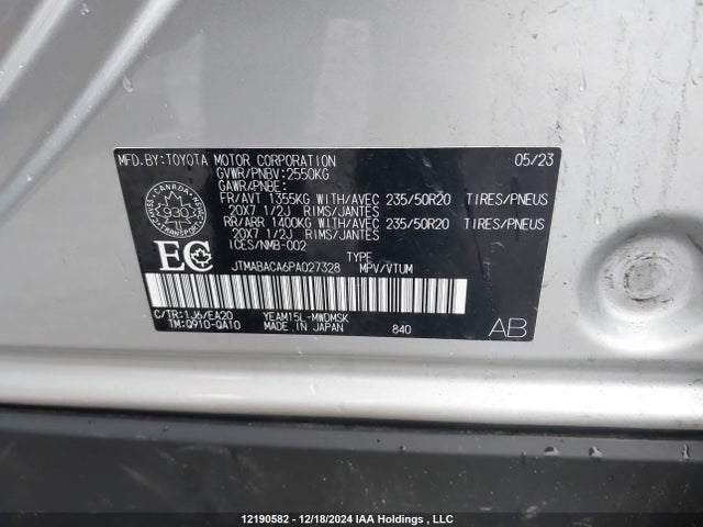 JTMABACA6PA027328 Toyota Bz4x Xle/limited