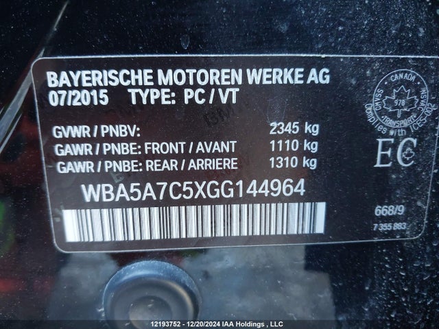 BMW 528I 2016 WBA5A7C5XGG144964 Image 9