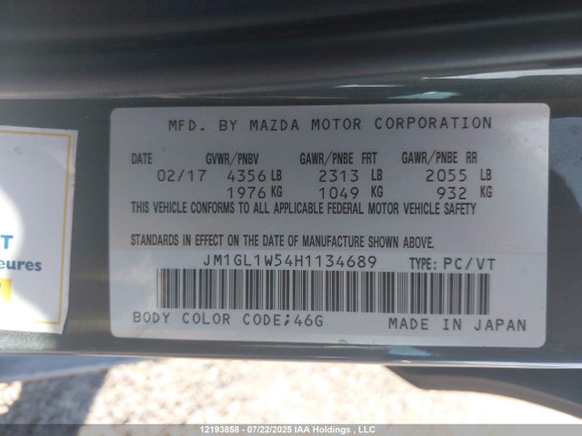 JM1GL1W54H1134689 Mazda py