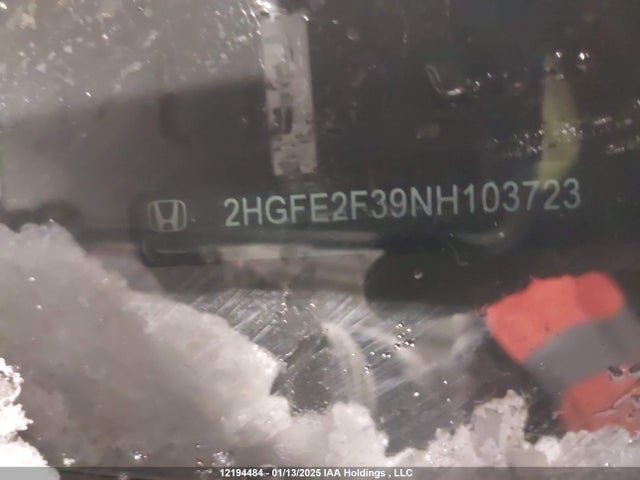 Honda Civic 2022 2HGFE2F39NH103723 Image 9