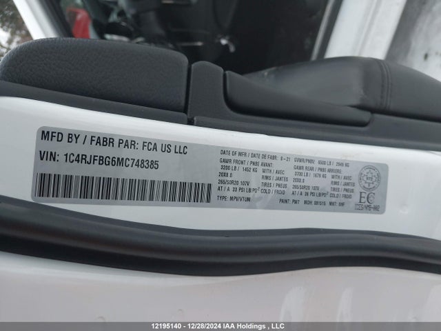 1C4RJFBG6MC748385 Jeep Grand Cherokee