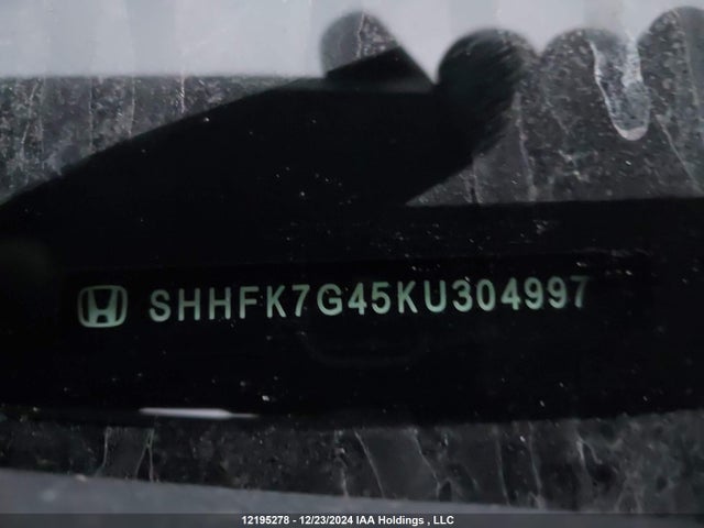 SHHFK7G45KU304997 Honda l15ba