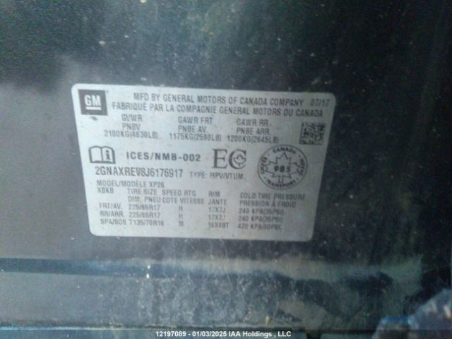 2GNAXREV8J6176917 Chevrolet EQUINOX LS