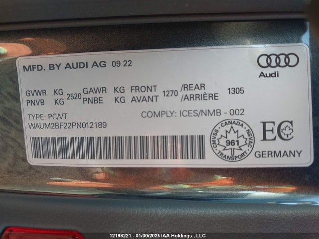 WAUM2BF22PN012189 Audi 55 tfsi