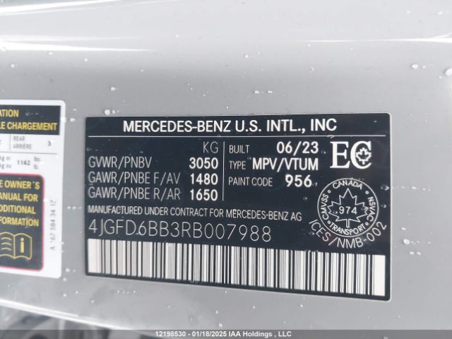 4JGFD6BB3RB007988 Mercedes-Benz m256