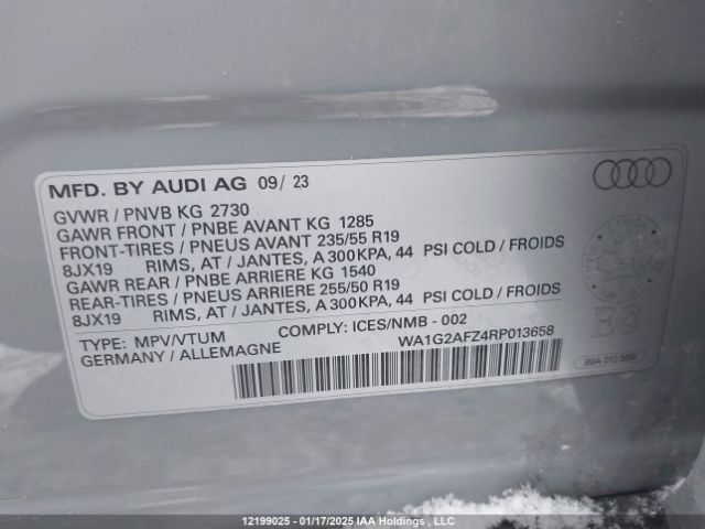 WA1G2AFZ4RP013658 Audi Q4 E-TRON