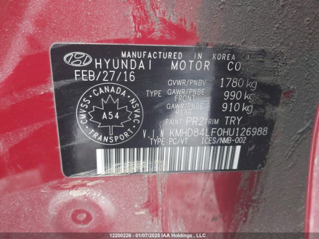 KMHD84LF0HU126988 Hyundai Elantra