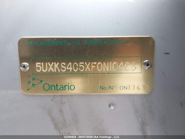 5UXKS4C5XF0N10428 BMW X5 Xdrive35d