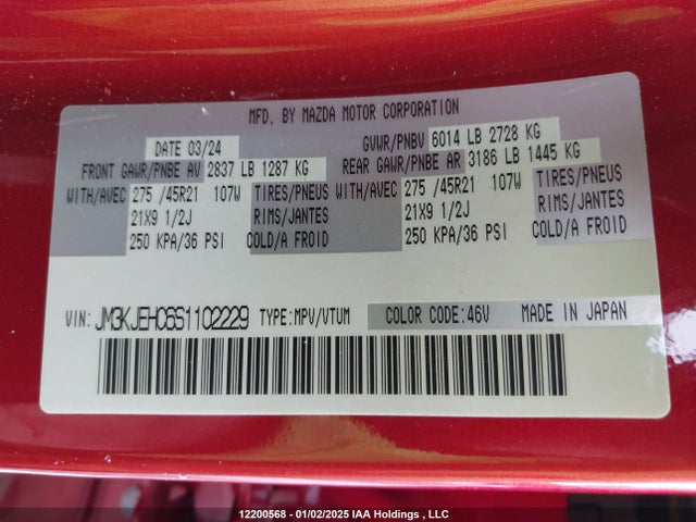 JM3KJEHC6S1102229 Mazda h3 high power