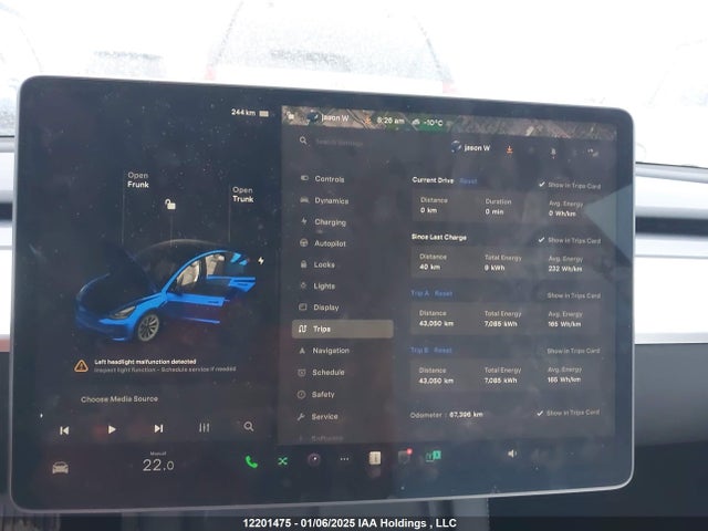 5YJ3E1EA0PF470224 Tesla MODEL 3