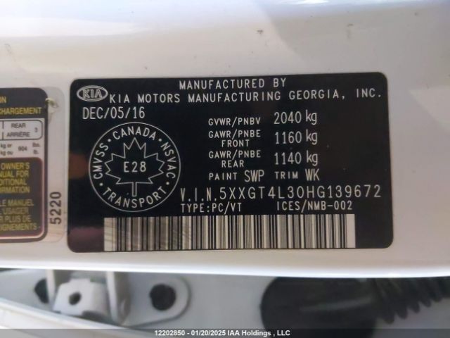 5XXGT4L30HG139672 KIA Optima