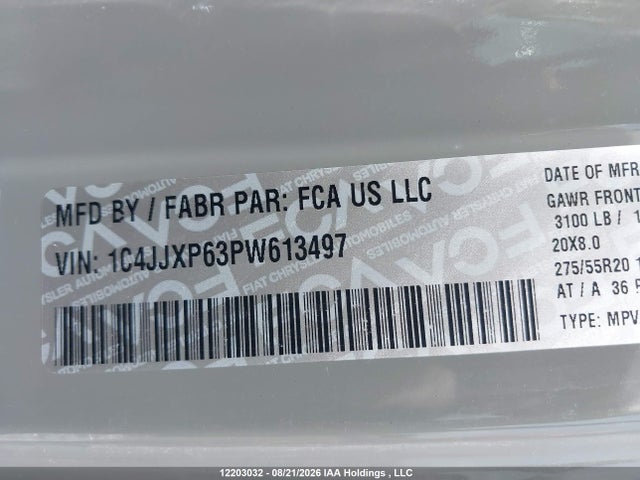 1C4JJXP63PW613497 Jeep Wrangler 4xe Unlimited Sahara