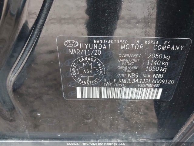 Hyundai gdi, nu pe 2020 KMHL34JJ2LA009120 Image 9