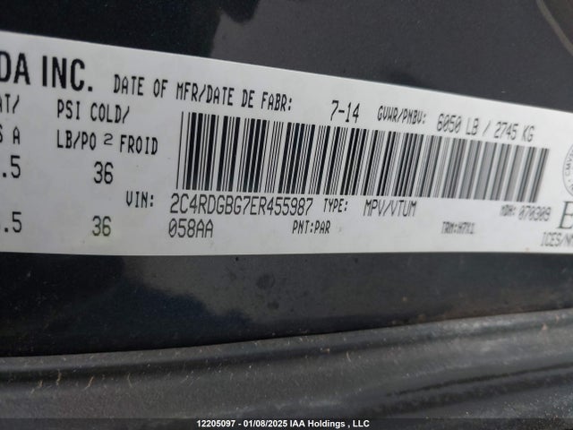 2C4RDGBG7ER455987 Dodge Grand Caravan