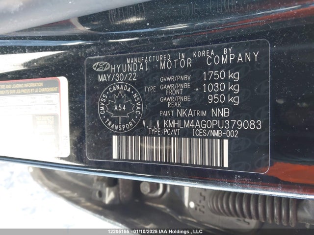 KMHLM4AG0PU379083 Hyundai mpi nu pe