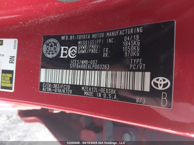 Toyota m20-fks 2020 5YFB4RBE6LP003263 Image 9