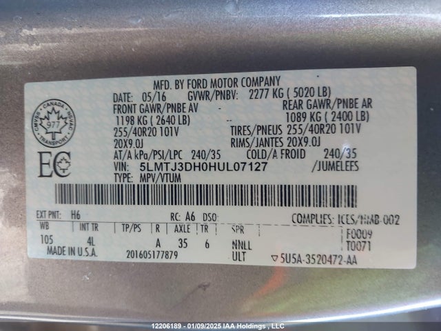 Lincoln 2.3l ecoboost 2017 5LMTJ3DH0HUL07127 Image 18