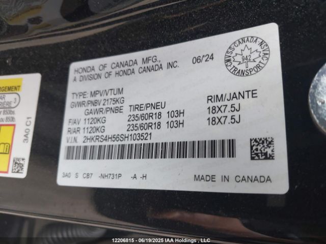 2HKRS4H56SH103521 Honda l15be