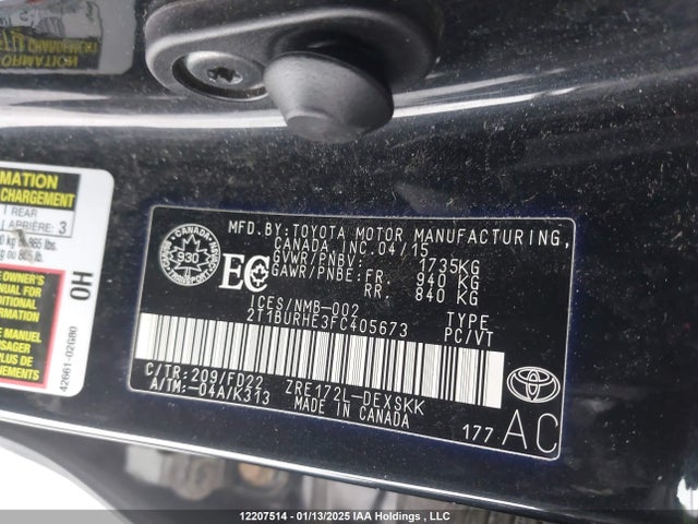 Toyota 2zr-fe 2015 2T1BURHE3FC405673 Image 18