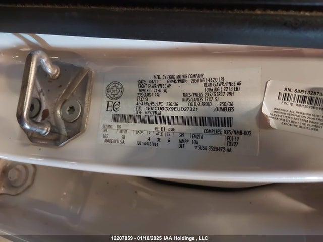 1FMCU0GX9EUD27321 Ford Escape