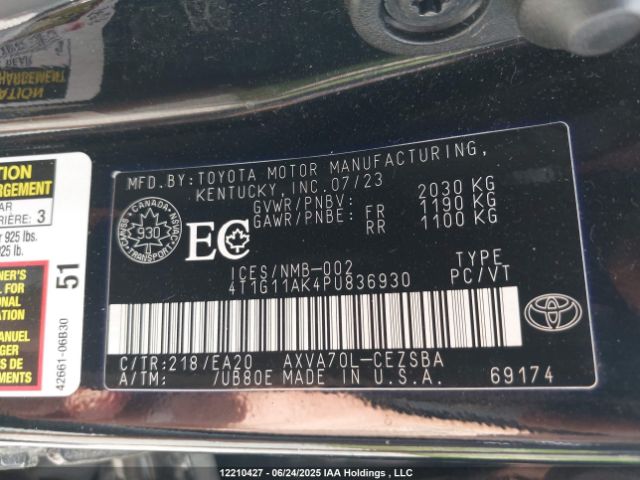 4T1G11AK4PU836930 Toyota a25a-fks