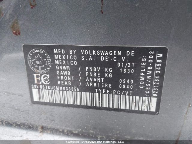 3VWN57BU0MM033855 Volkswagen tsi