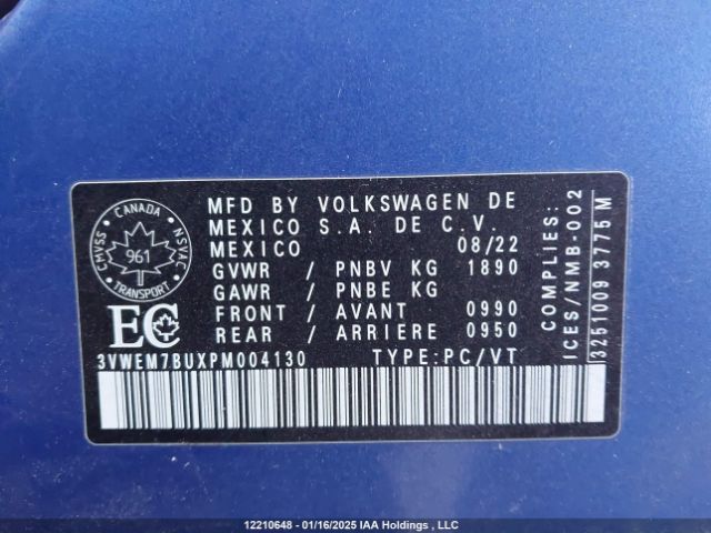 3VWEM7BUXPM004130 Volkswagen Jetta Comfortline