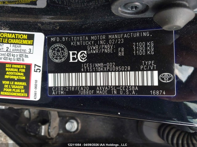 4T1S11BKXPU095028 Toyota Camry