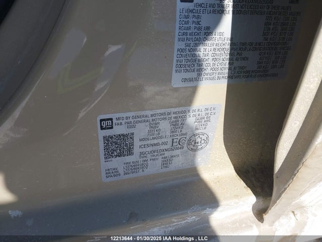 3GCUDFEDXNG520049 Chevrolet l84